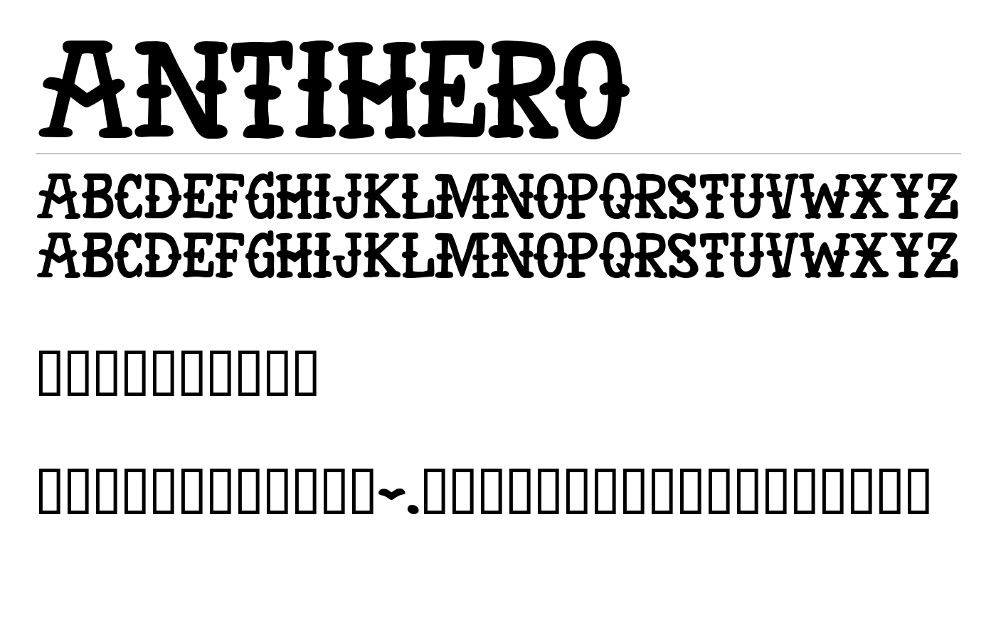 AntiHero Font preview