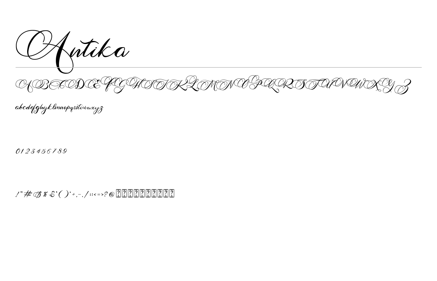 Antika Font preview