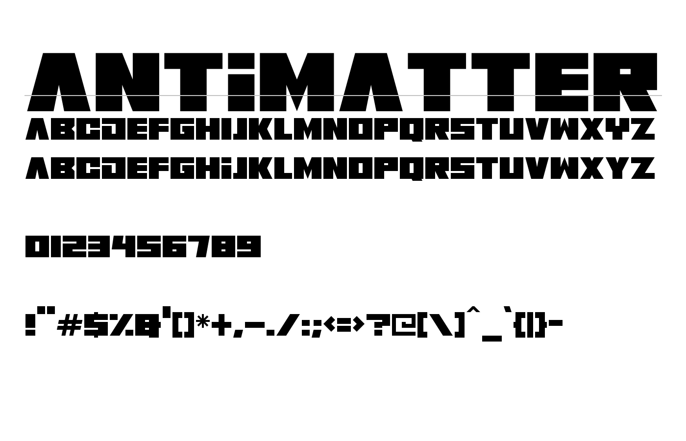 Antimatter Font preview