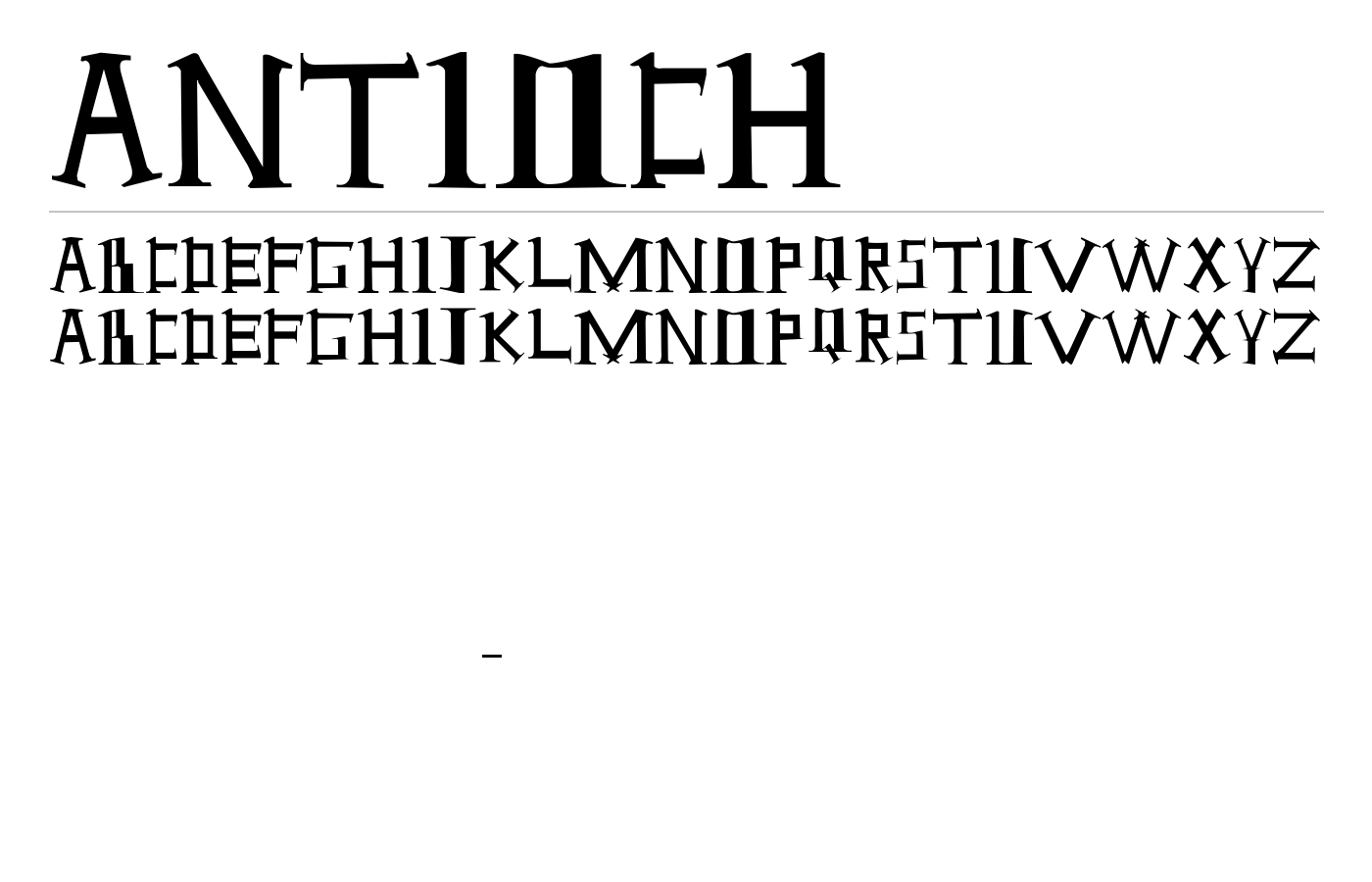 Antioch Font preview