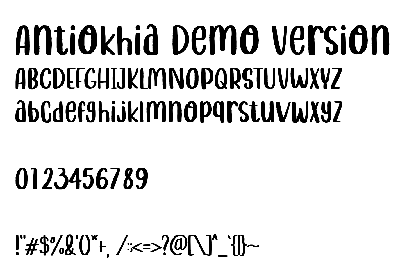 Antiokhia Demo Version Font preview
