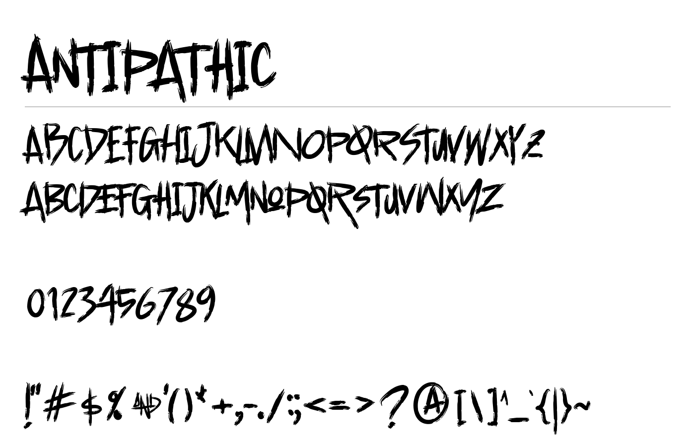 Antipathic Font preview
