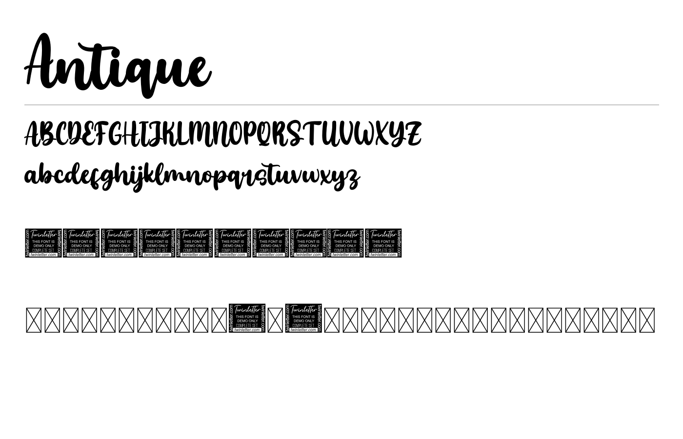 Antique Font preview