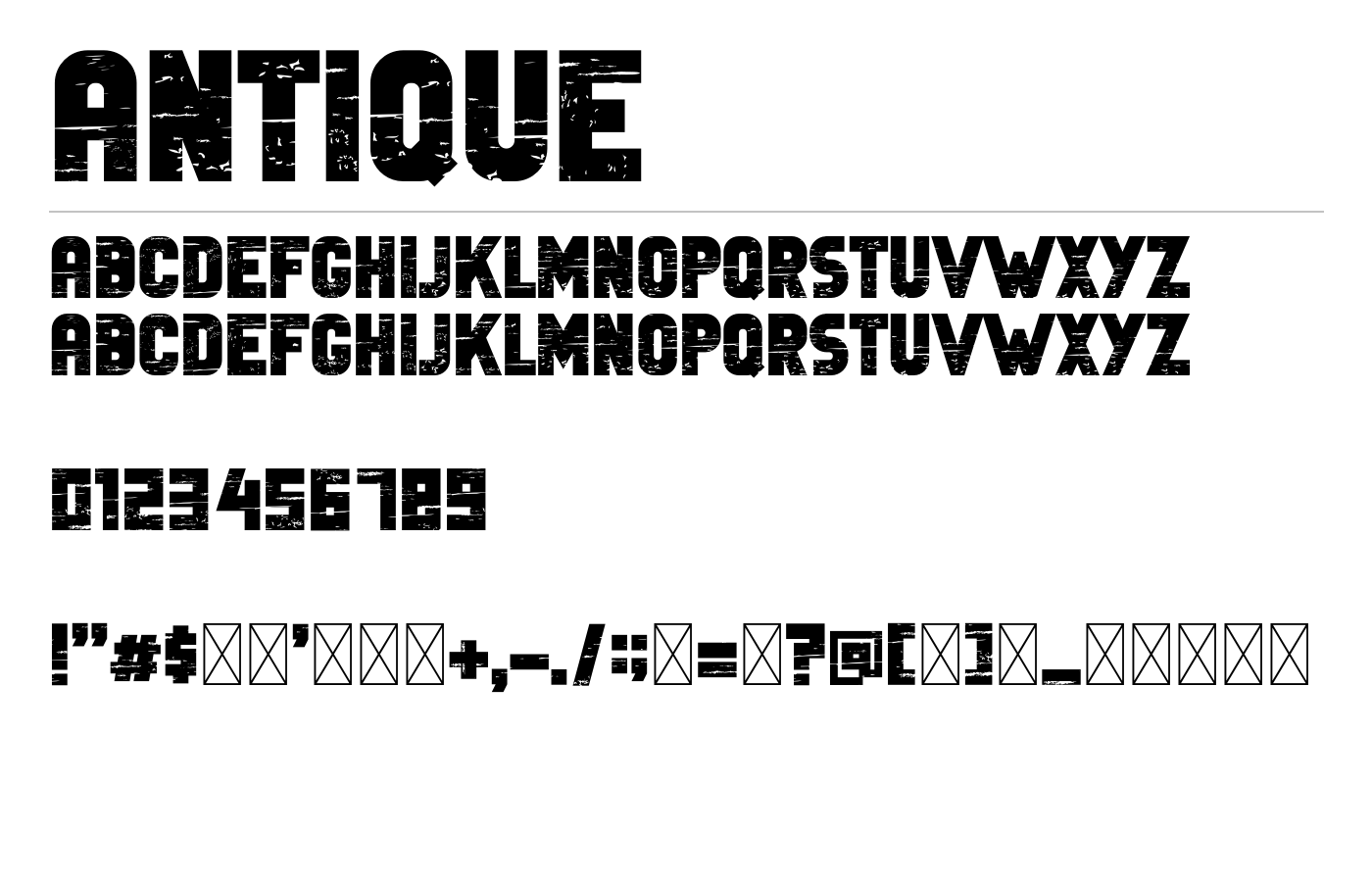 Antique Font preview