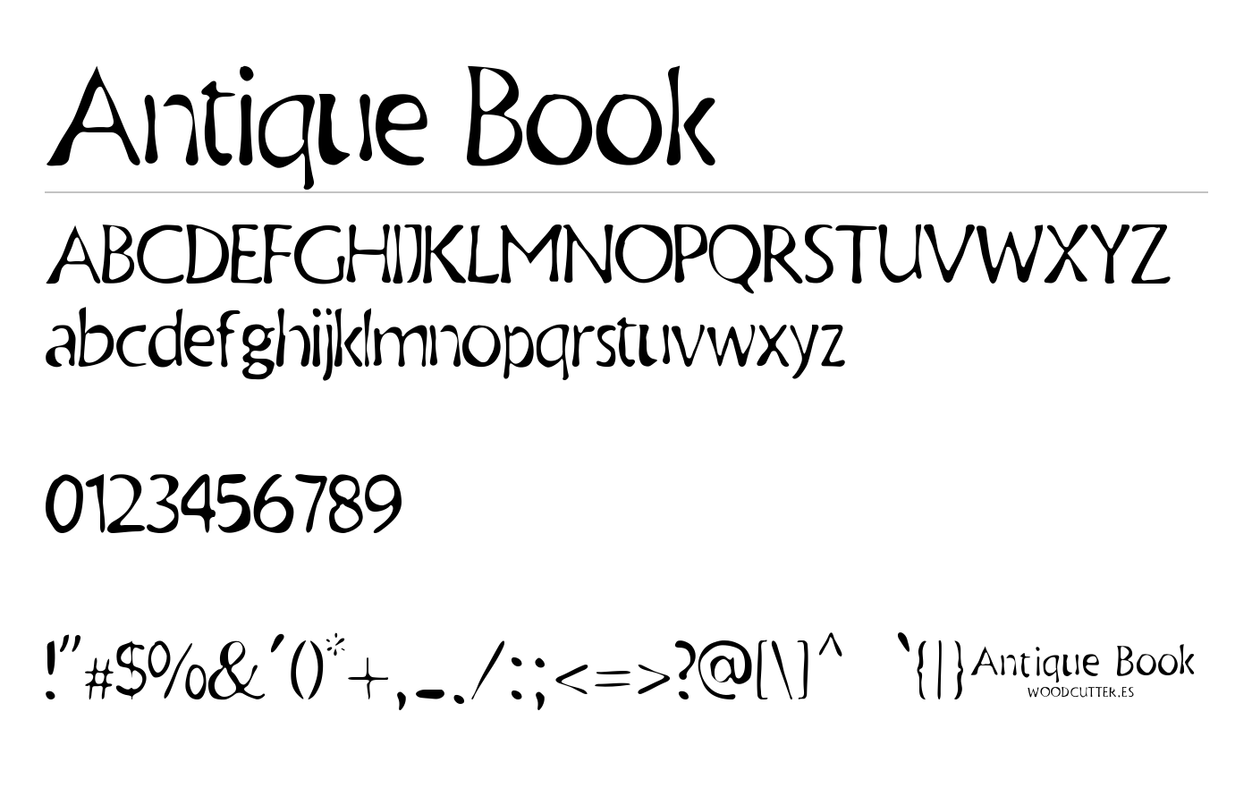 Antique Book Font preview