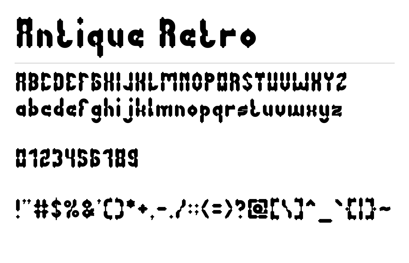 Antique Retro Font preview