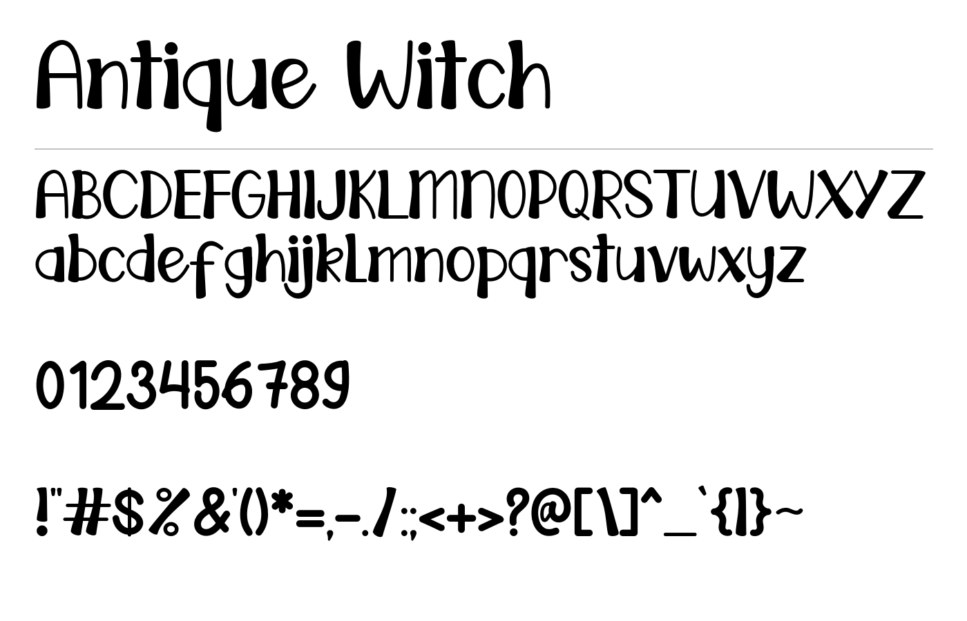 Antique Witch Font preview