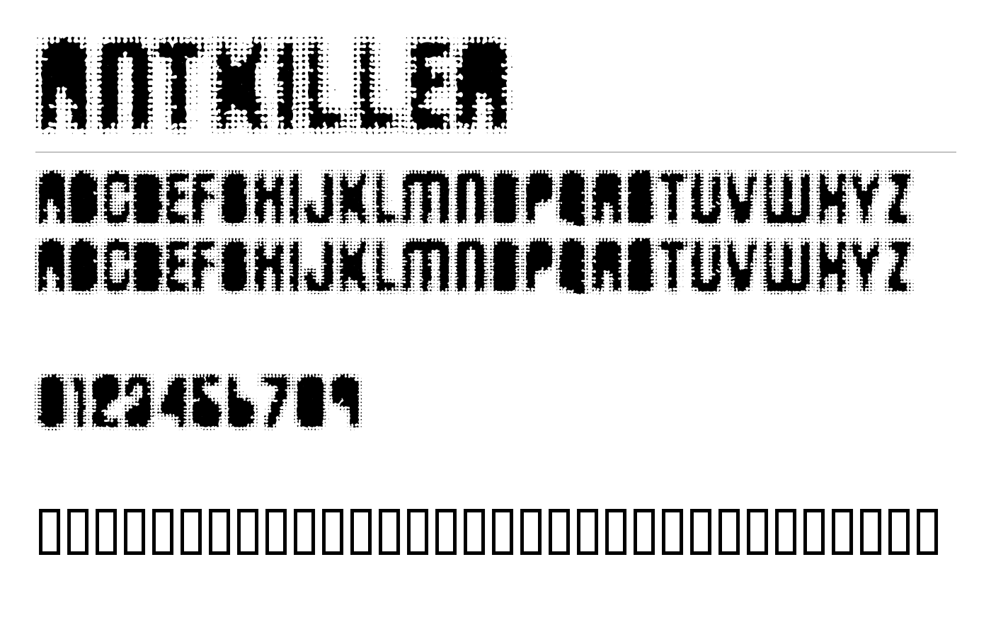 AntKiller Font preview