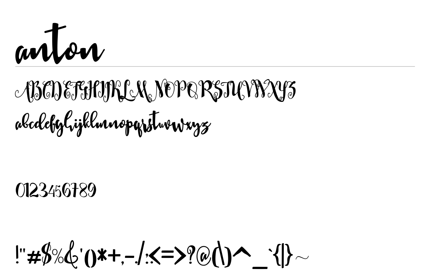 anton Font preview