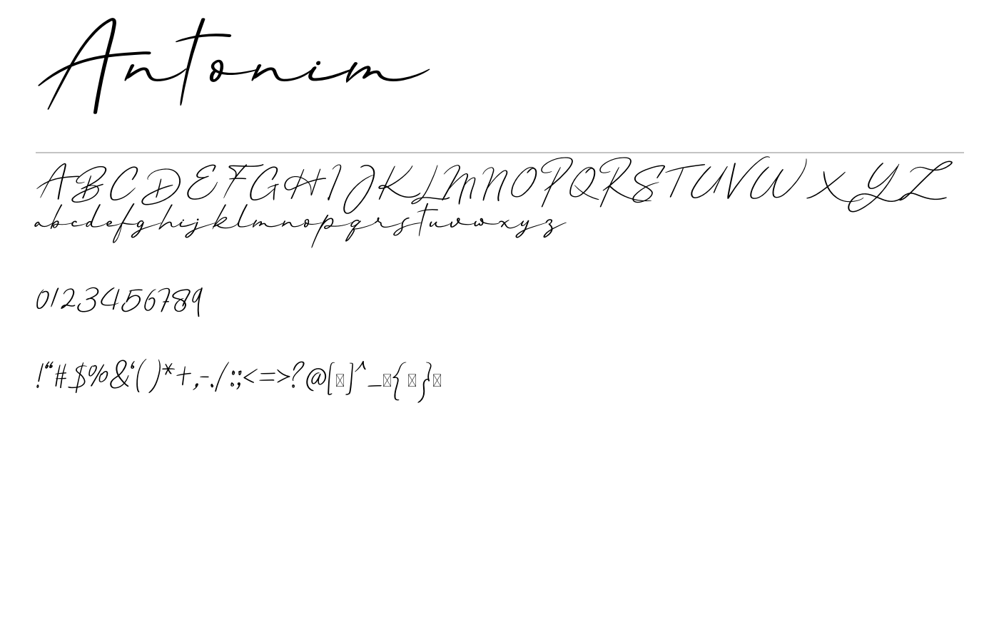 Antonim Font preview