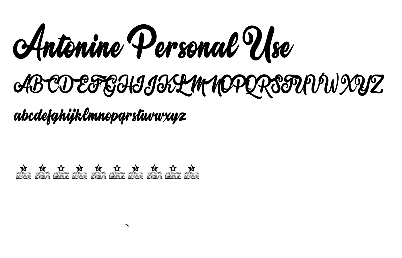 Antonine Personal Use Font preview