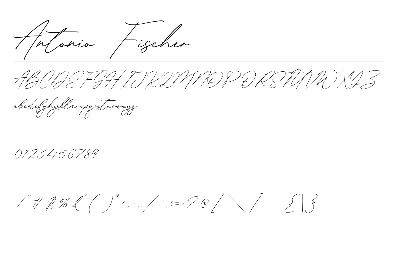 Antonio Fischer Font preview