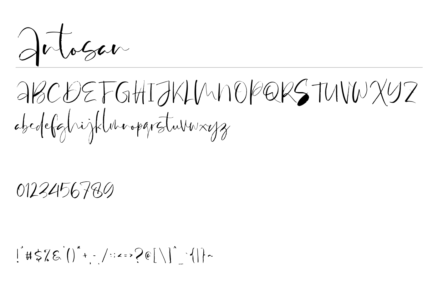 Antosan Font preview