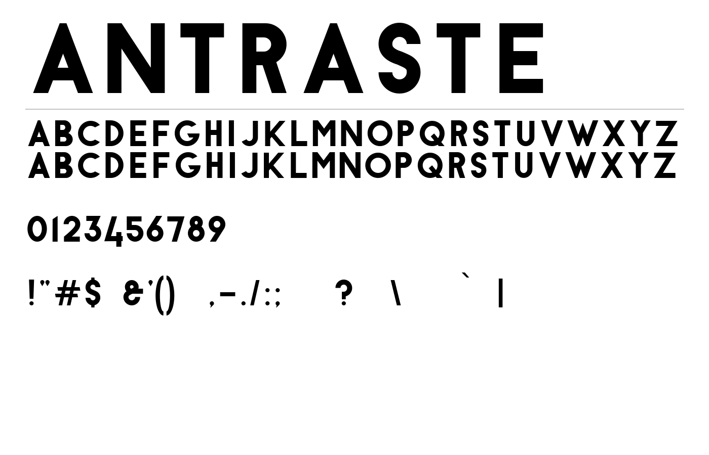 Antraste Font preview