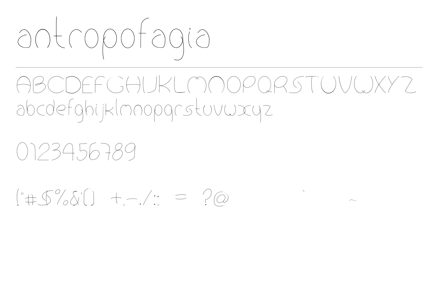 antropofagia Font preview