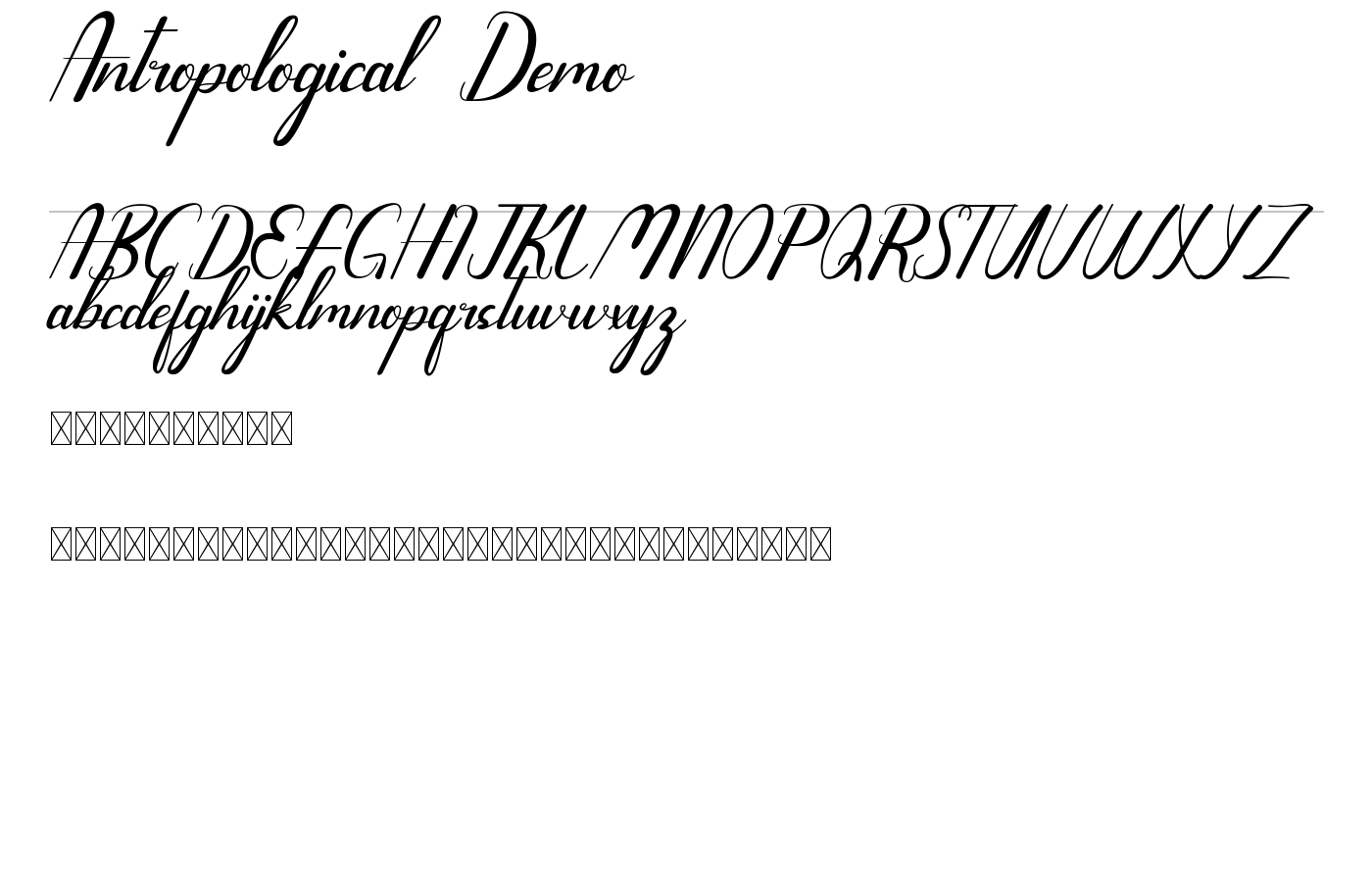 Antropological Demo Font preview