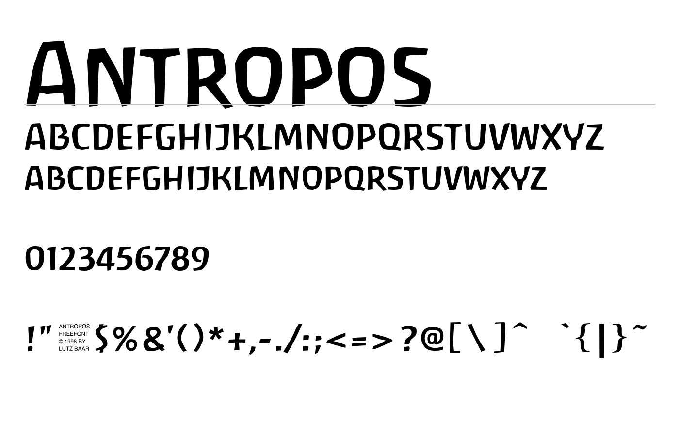 Antropos Font preview