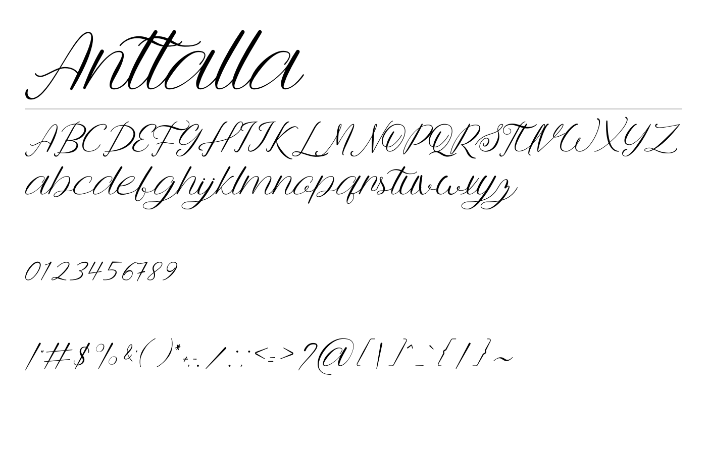 Anttalla Font preview