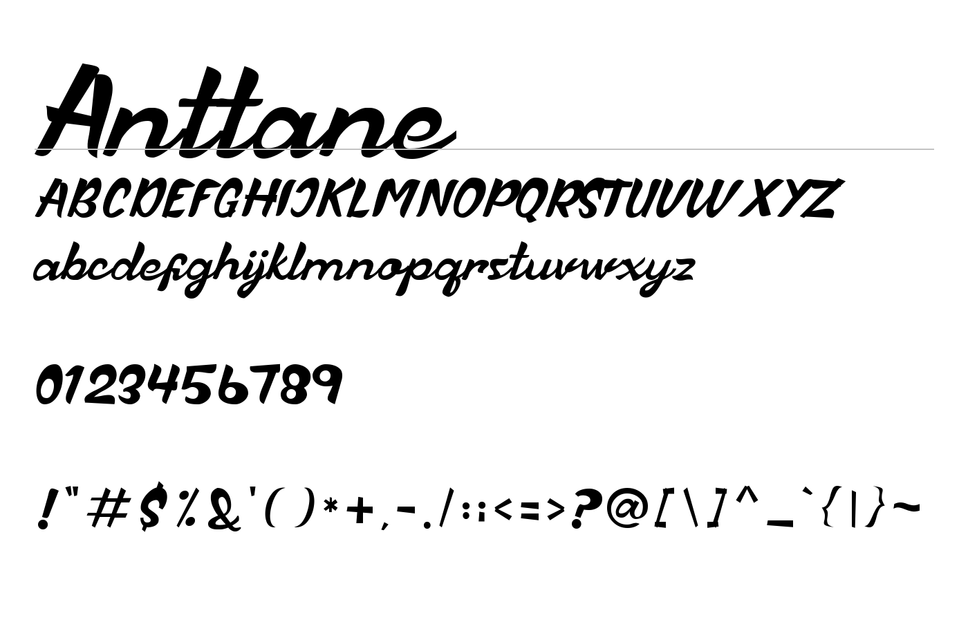Anttane Font preview