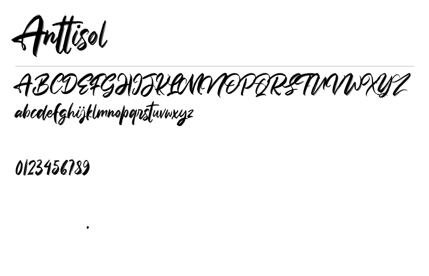 Anttisol Font preview