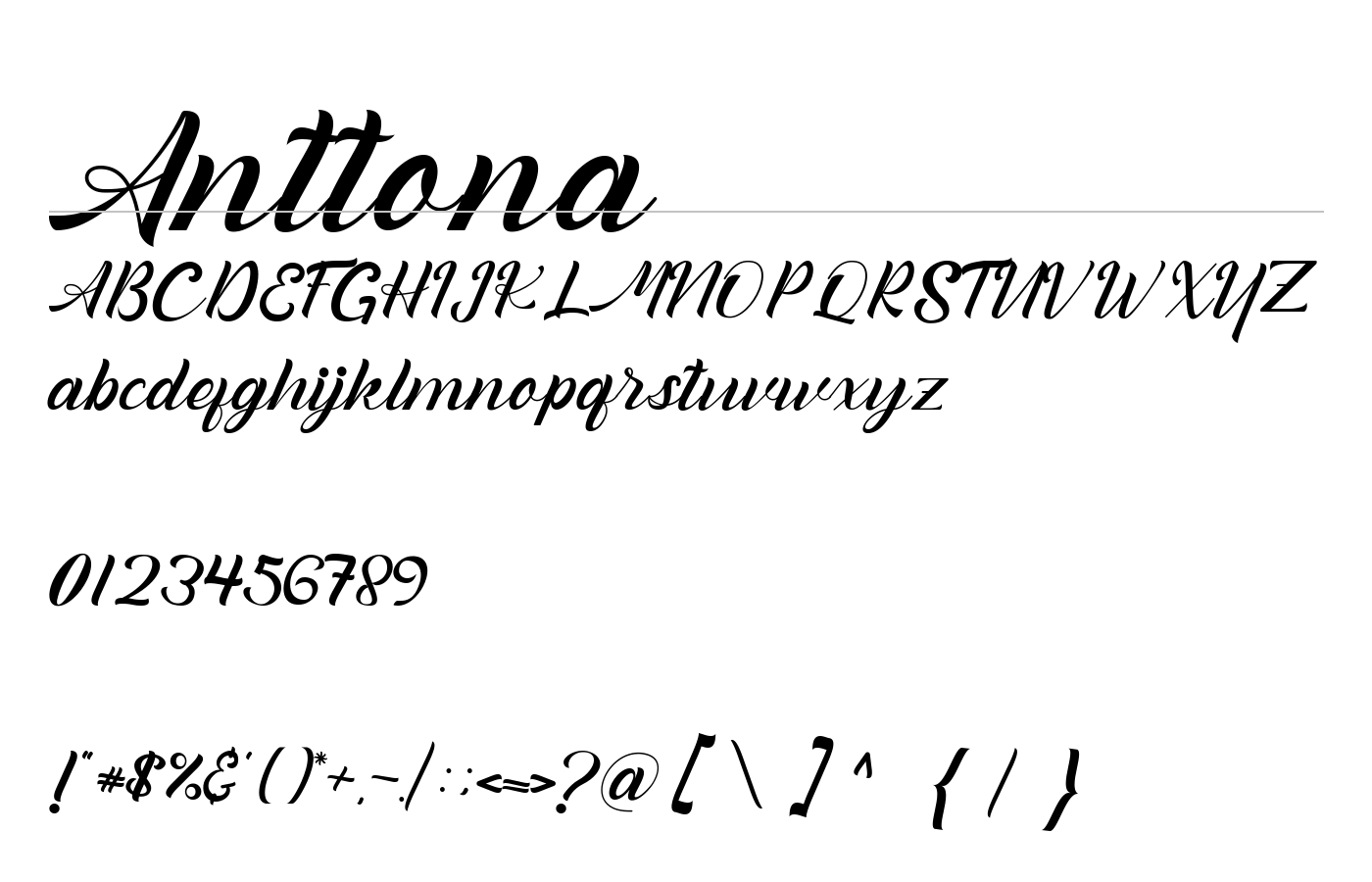 Anttona Font preview