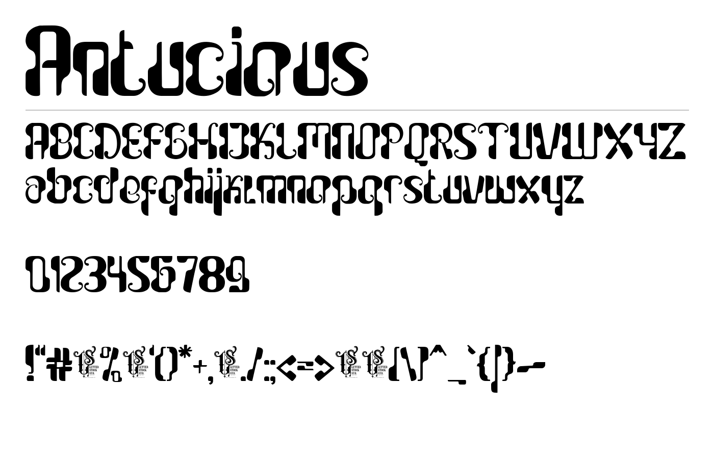 Antucious Font preview