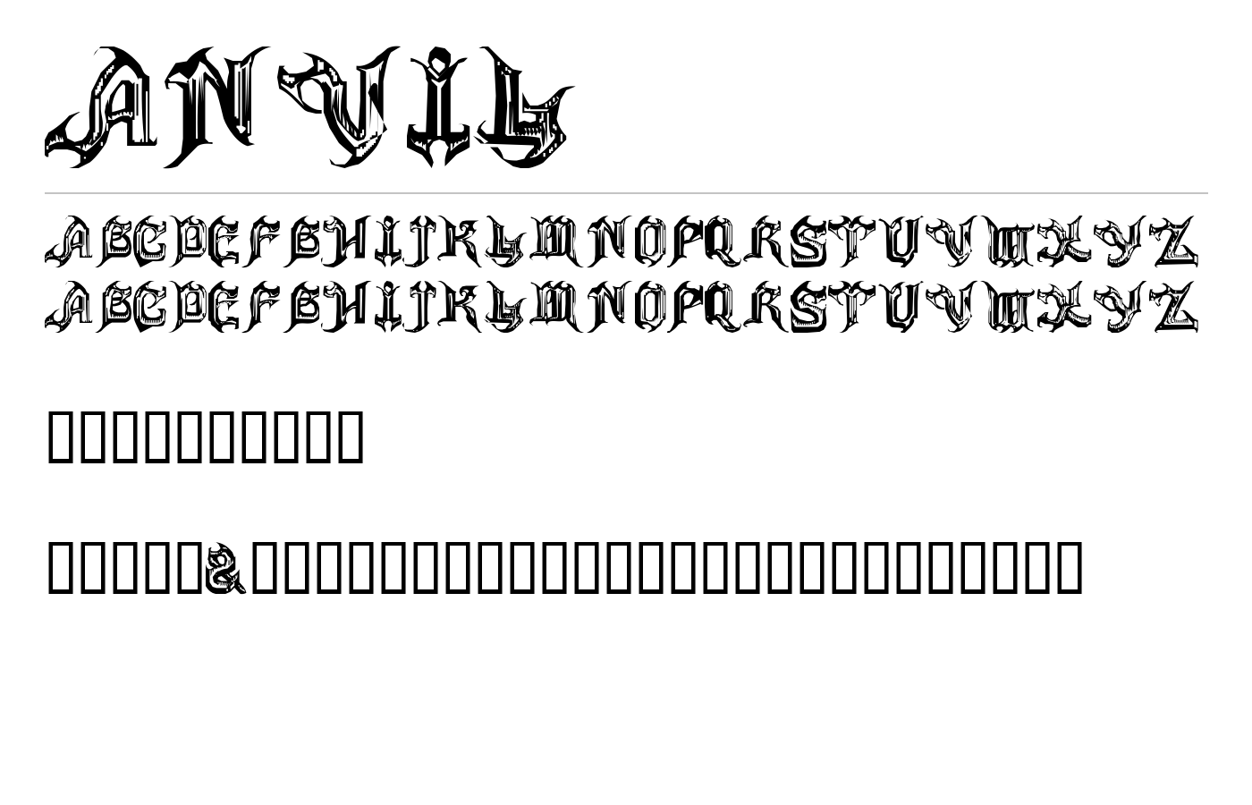 ANVIL Font preview