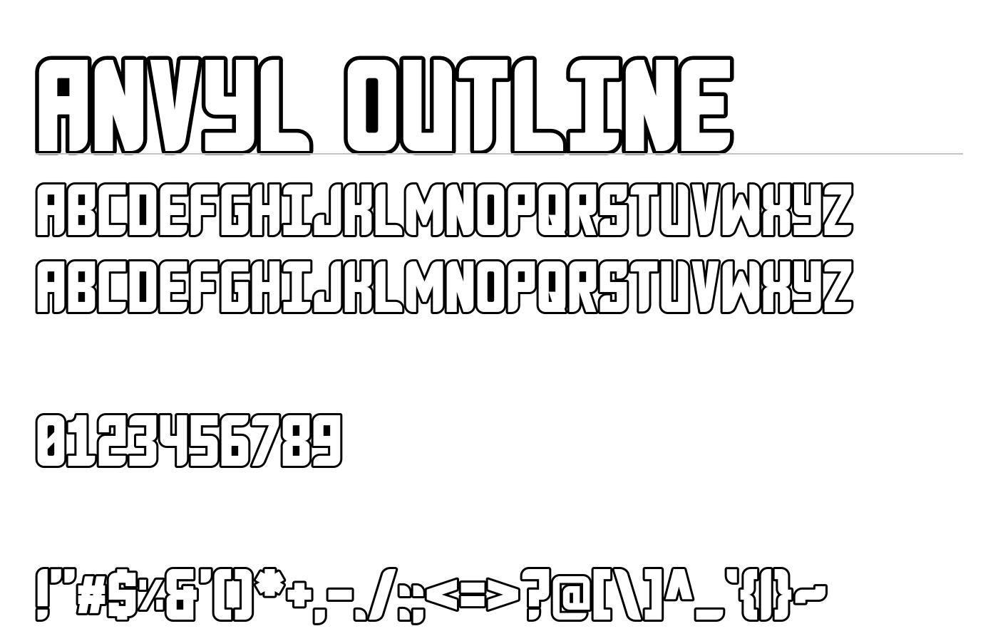 Anvyl Font preview