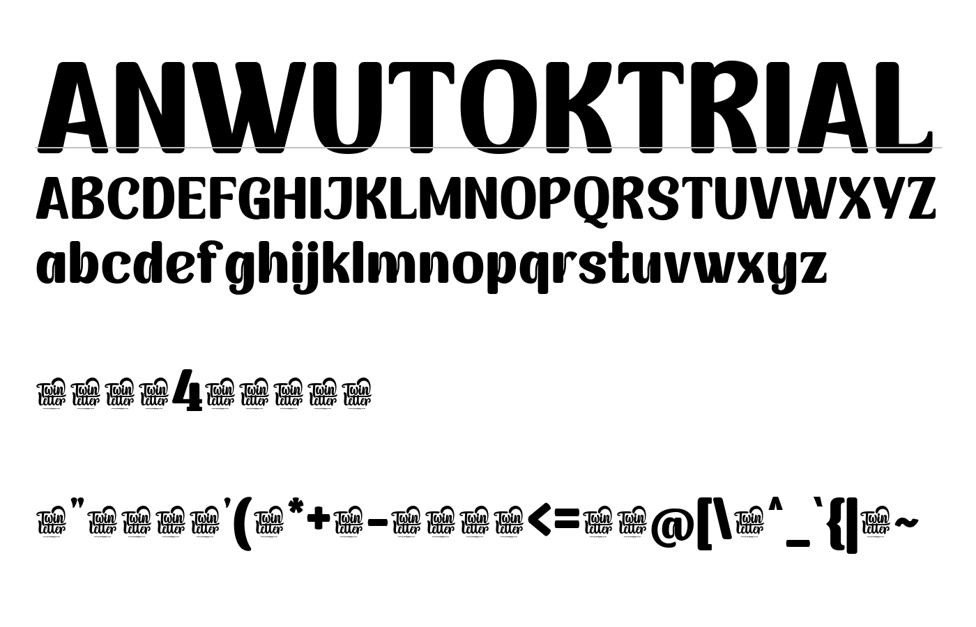 ANWUTOKTRIAL Font preview