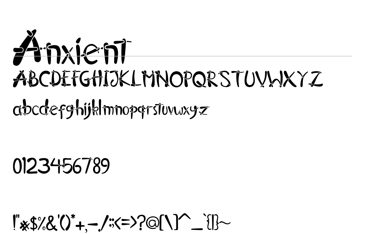Anxient Font preview