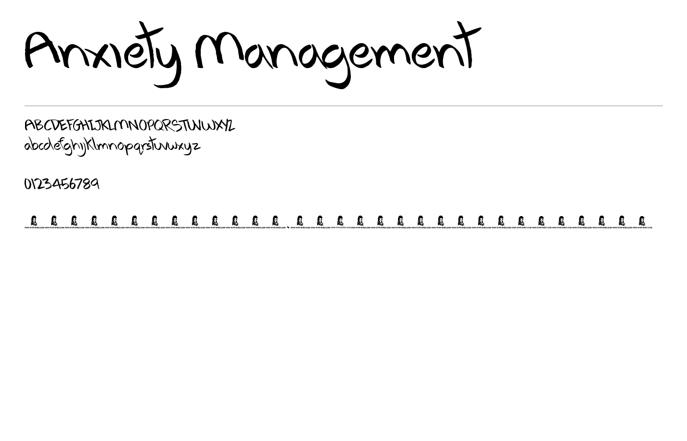 Anxiety Management Font preview