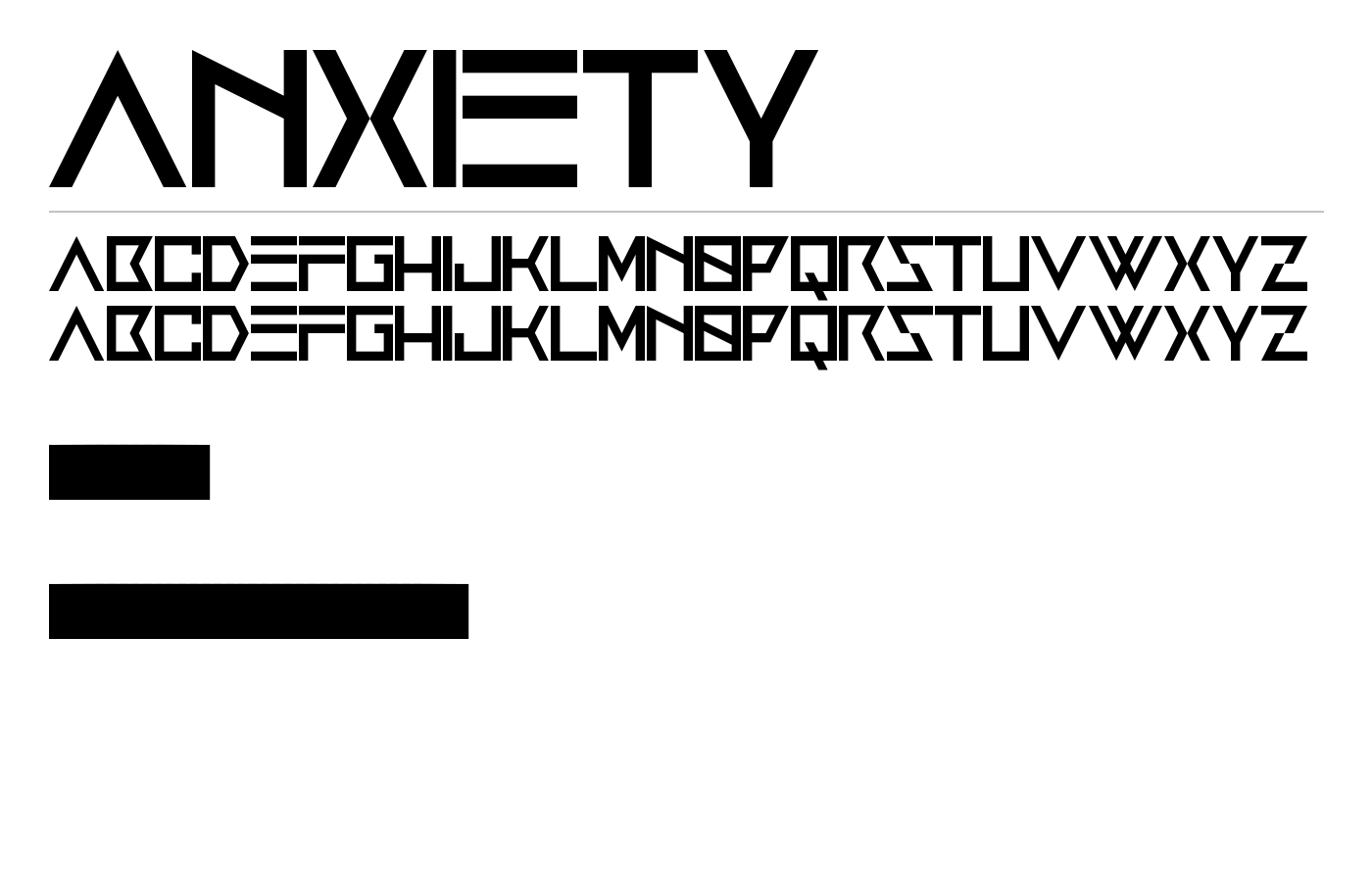 Anxiety Font preview