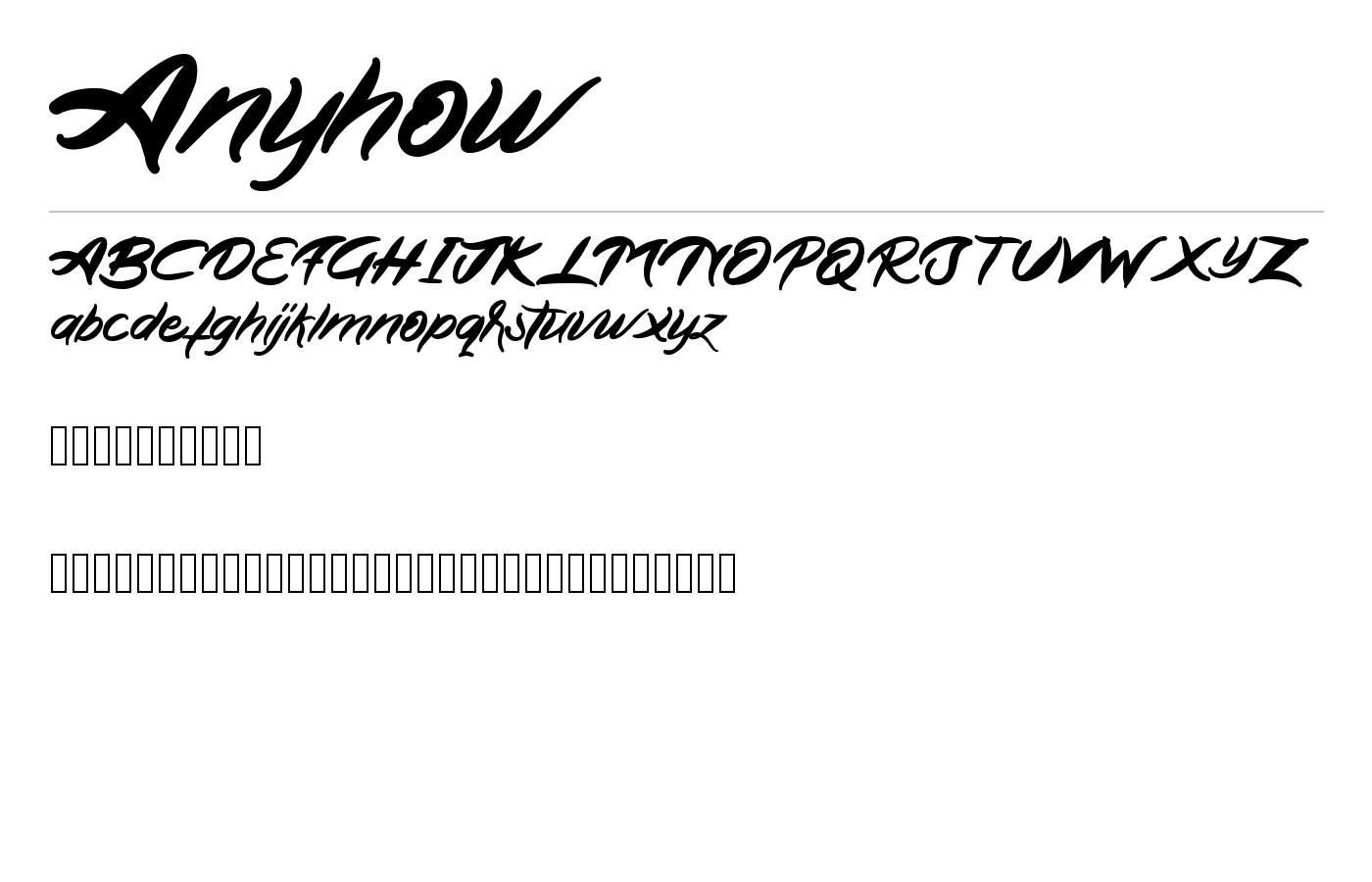Anyhow Font preview