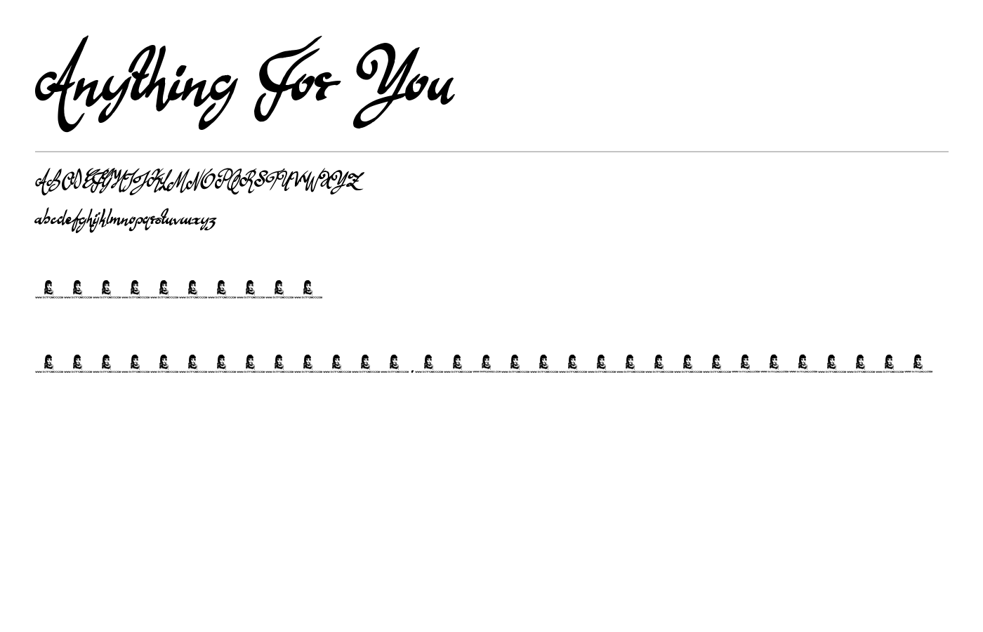 Anything For You Font preview