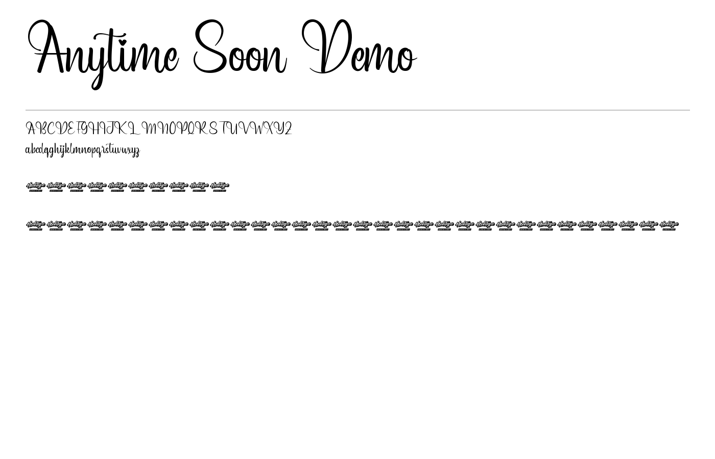 Anytime Soon Demo Font preview
