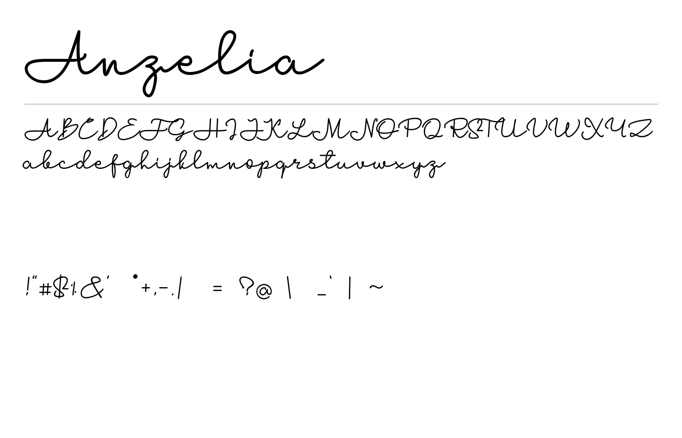 Anzelia Font preview