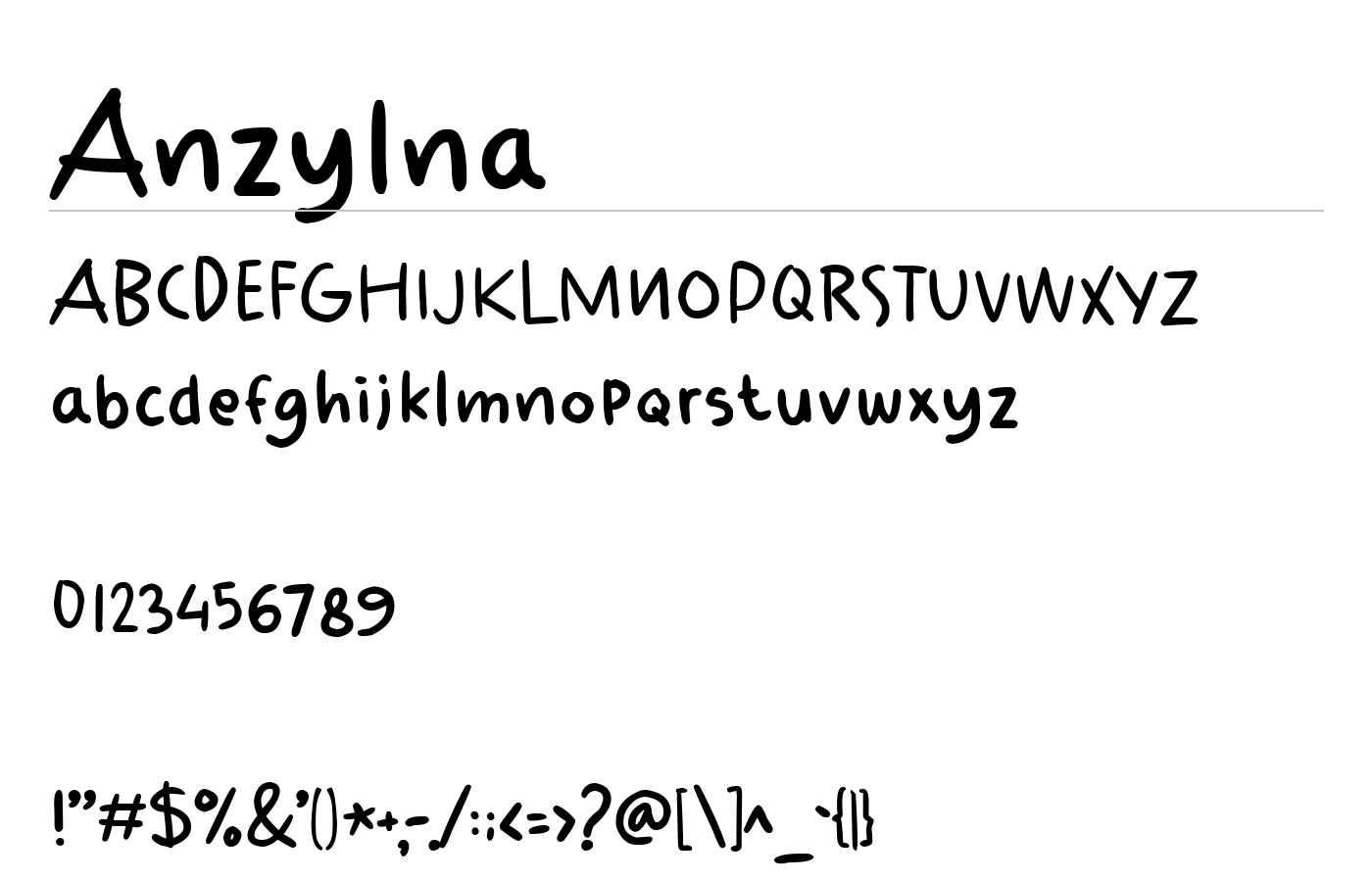 Anzylna Font preview