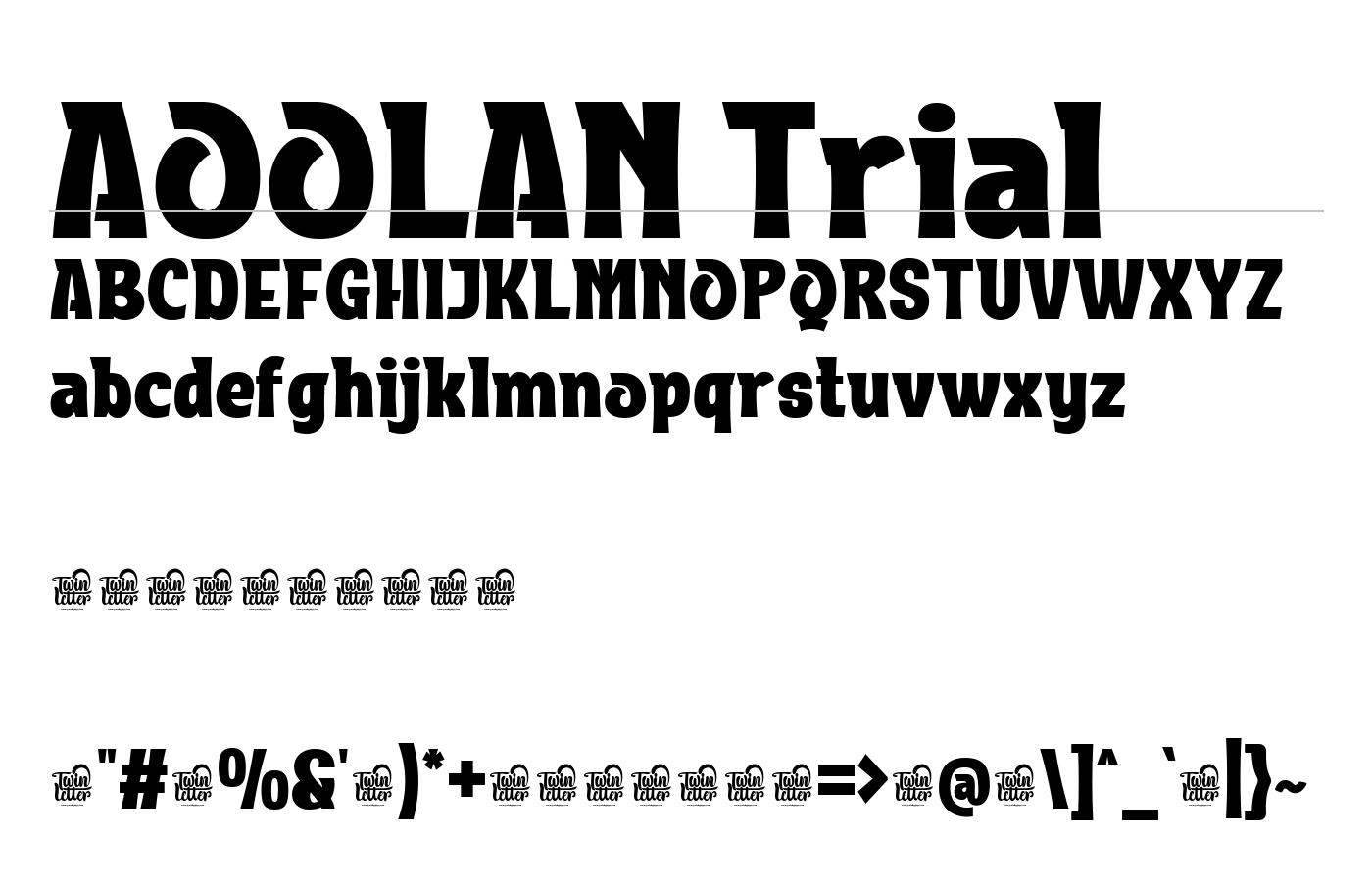 AOOLAN Trial Font preview