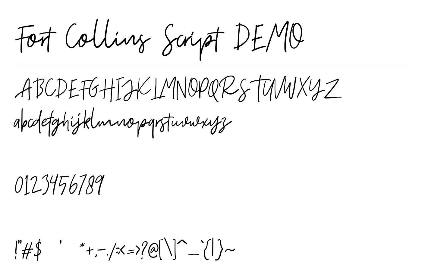 Fort Collins Font preview