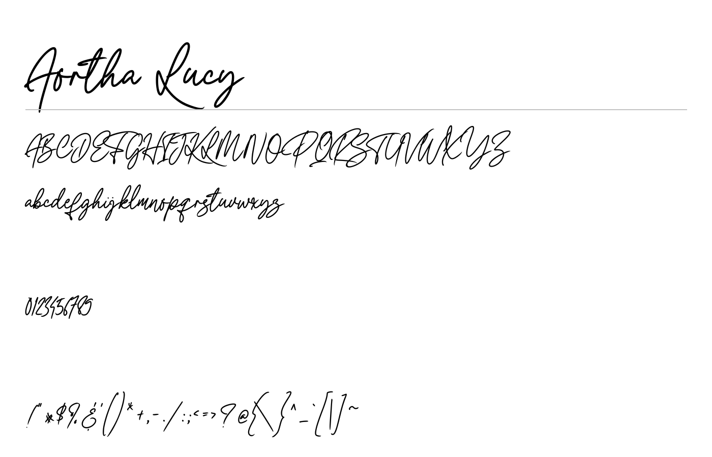 Aortha Lucy Font preview