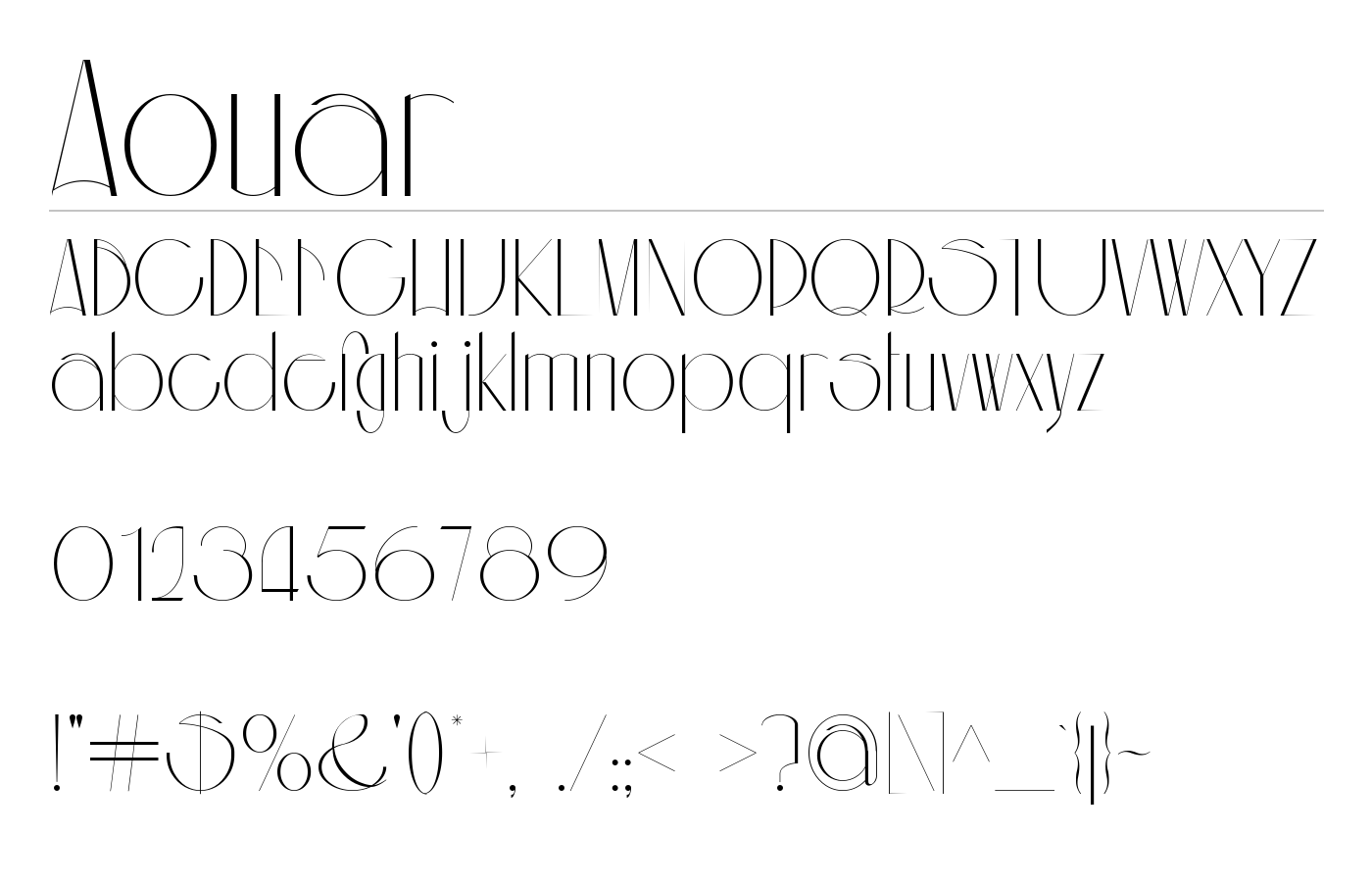 Aouar Font preview