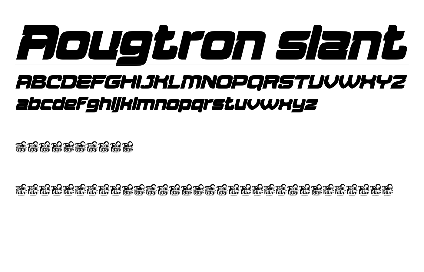 Aougtron Font preview
