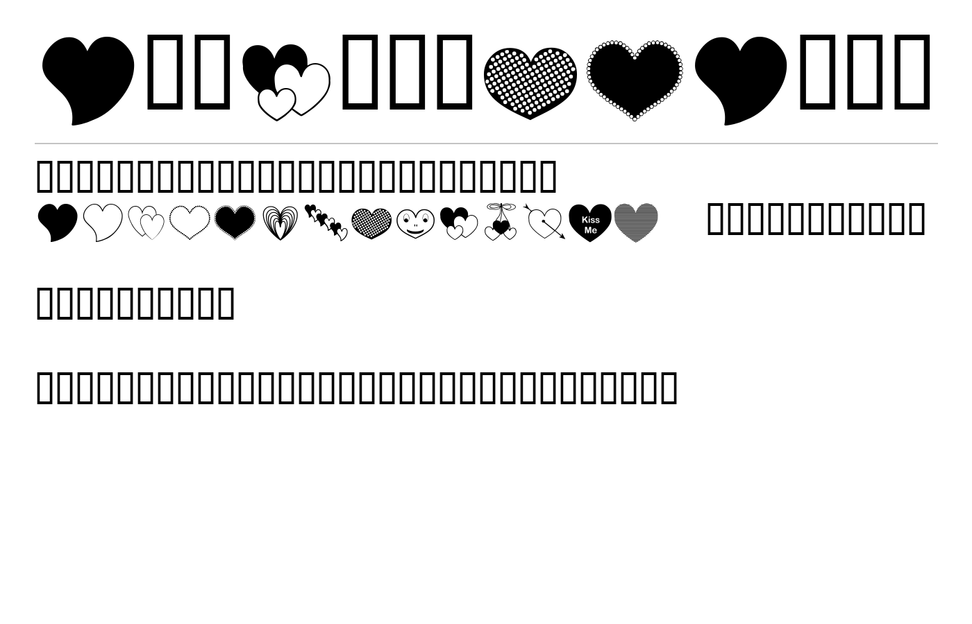 ap_justhearts Font preview