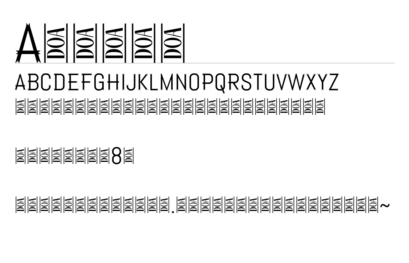 Apache Font preview