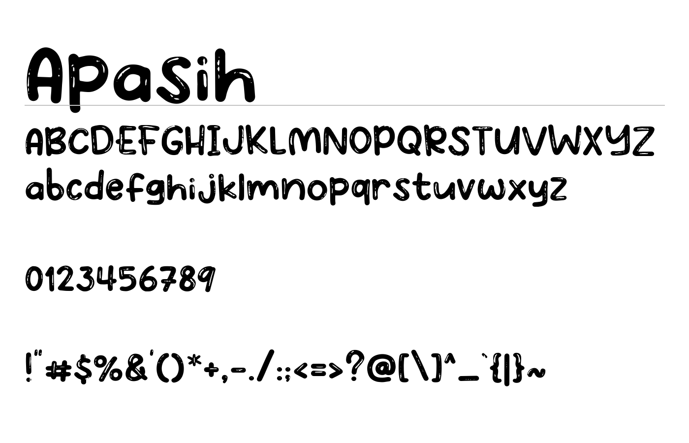 Apasih Font preview