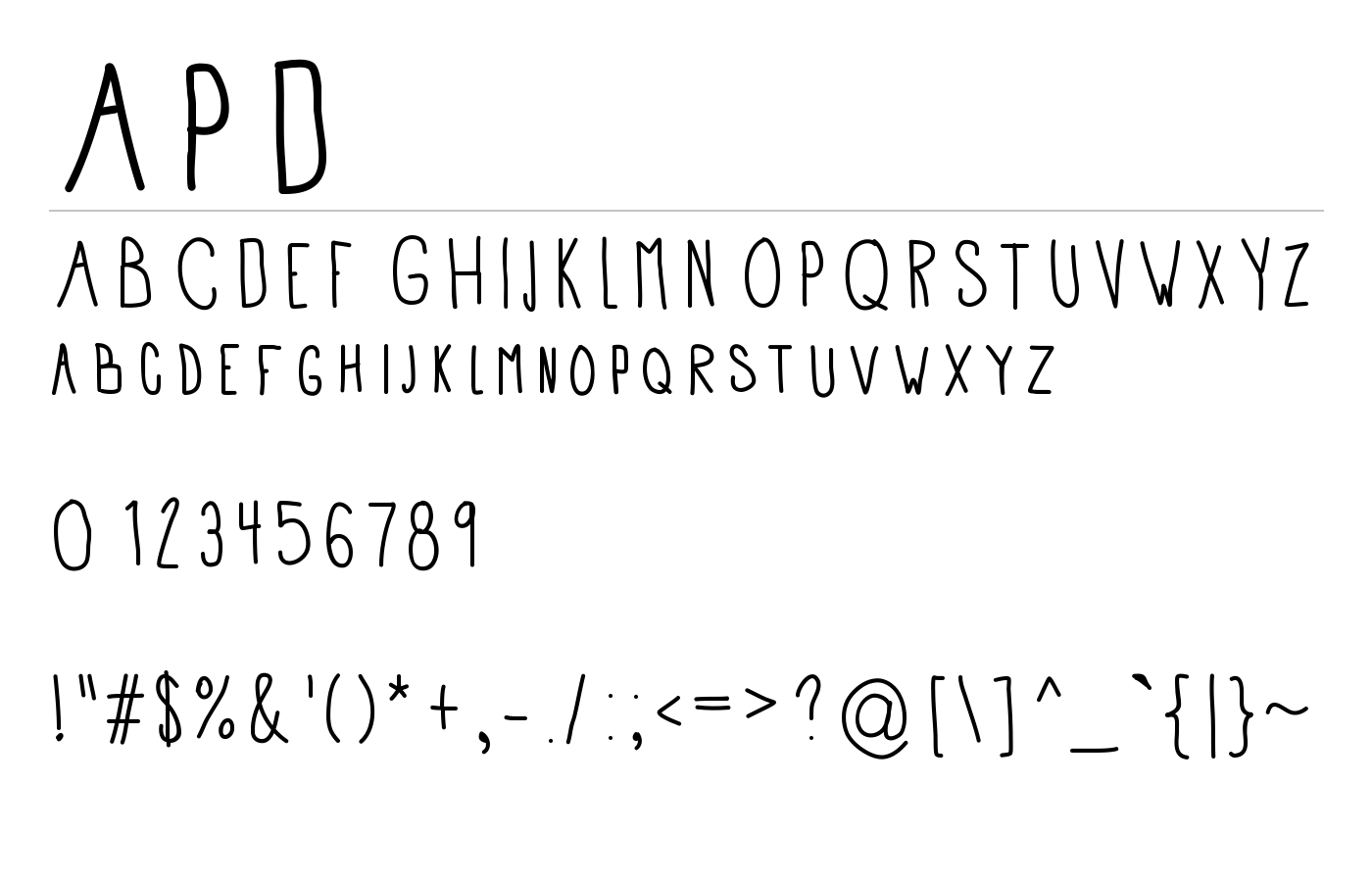APD Font preview