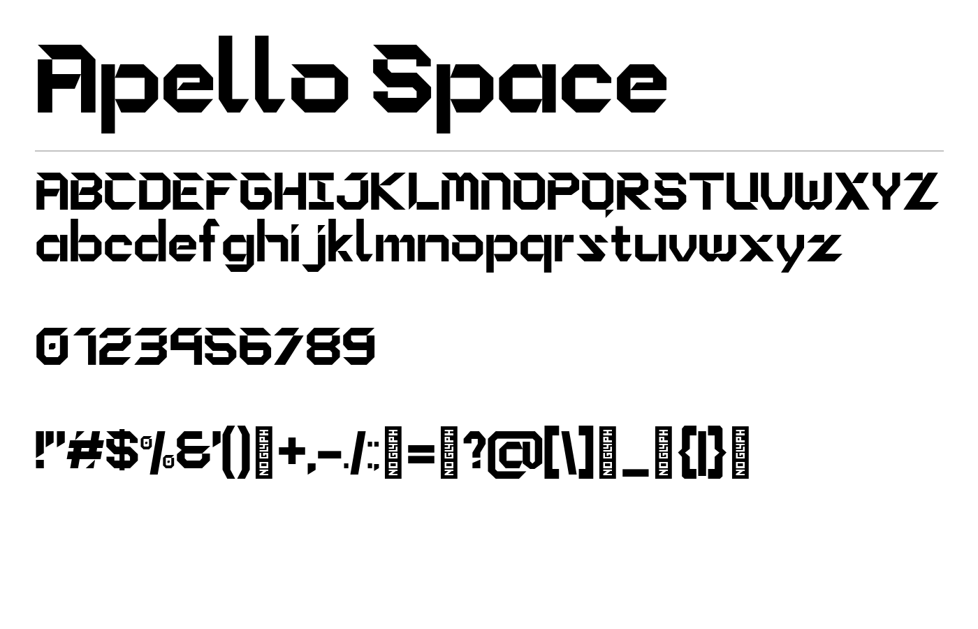 Apello Space Font preview