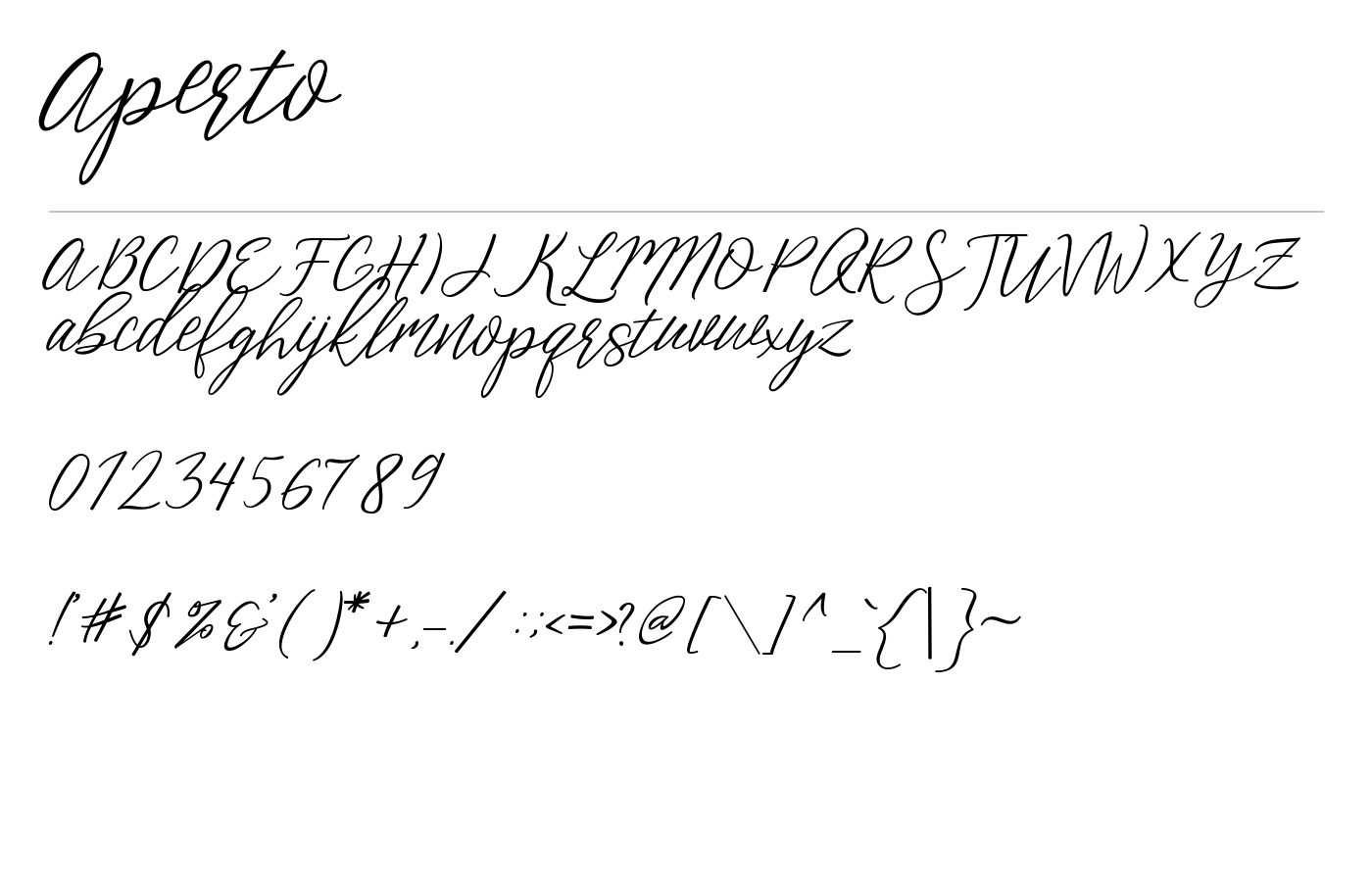 Aperto | Elegant Signature Font preview