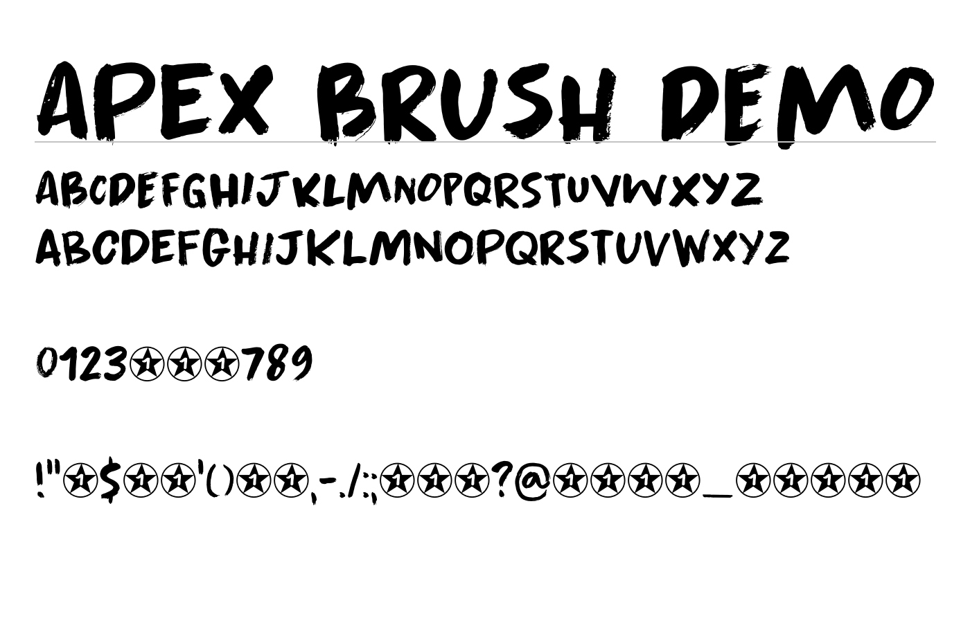 Apex Brush DEMO Font preview