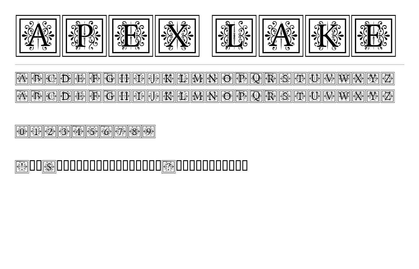 Apex Lake Font preview